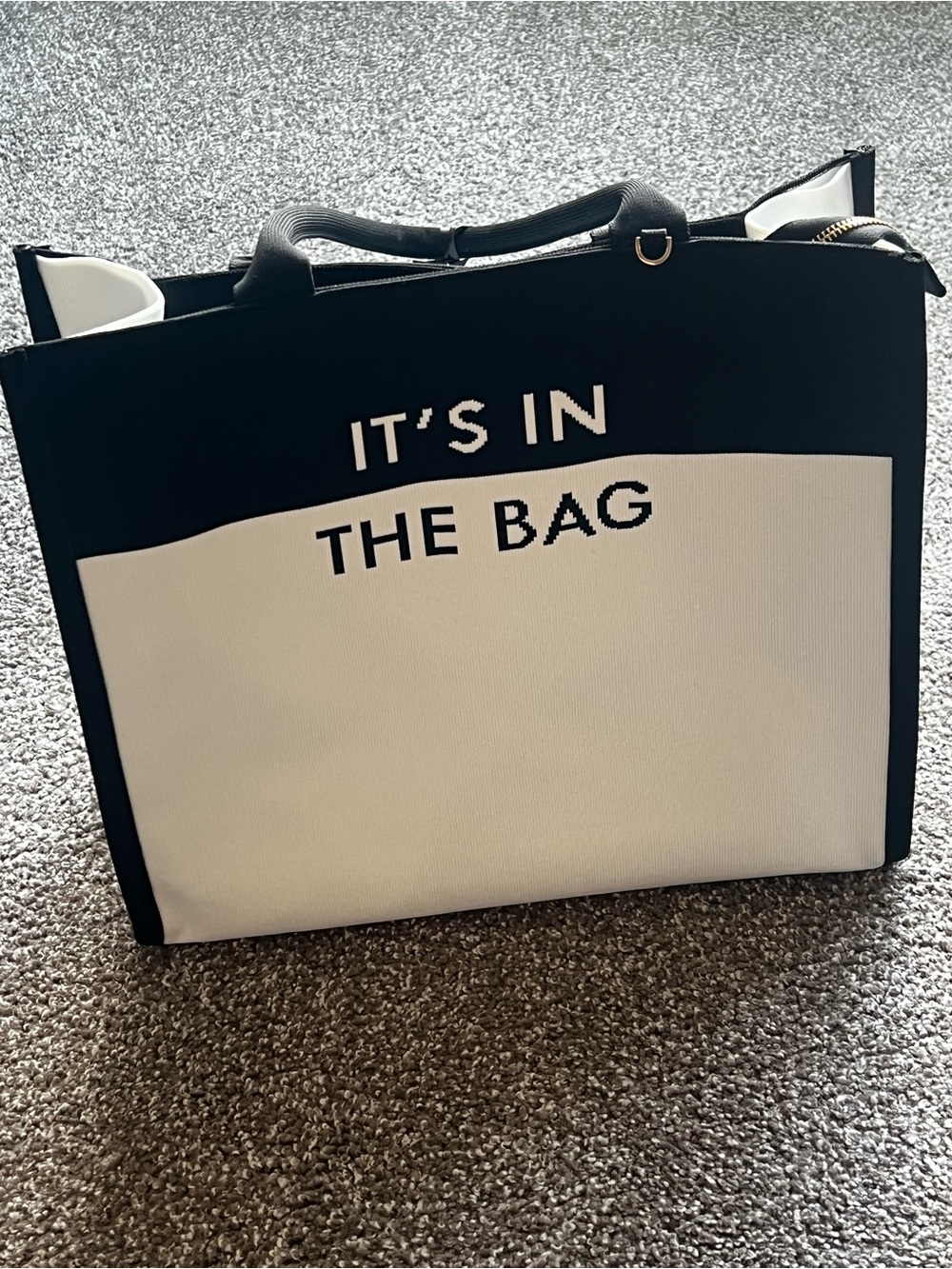 Kate Spade X Target Black and White Color Blocked Tote ‘IT'S IN THE BAG', NWT